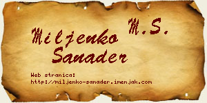 Miljenko Sanader vizit kartica